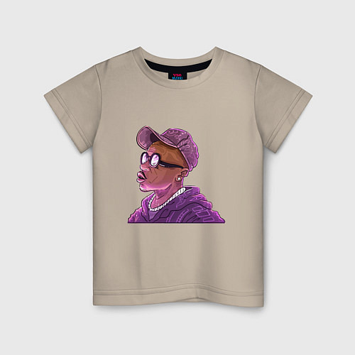 Детская футболка DaBaby Violet / Миндальный – фото 1