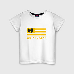 Футболка хлопковая детская Wu-Tang Flag, цвет: белый