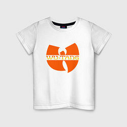 Футболка хлопковая детская Wu-Tang Orange, цвет: белый