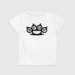 Футболка хлопковая детская 5FDP Кастет, цвет: белый