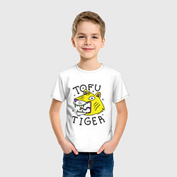 Футболка хлопковая детская Tofu Tiger Тигр Сыр Тофу, цвет: белый — фото 2