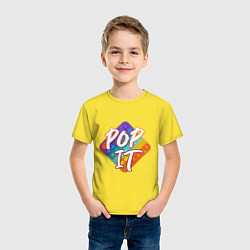 Футболка хлопковая детская POPit, цвет: желтый — фото 2