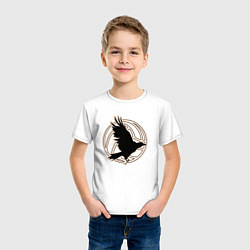 Футболка хлопковая детская KARASUNO КАРАСУНО, цвет: белый — фото 2