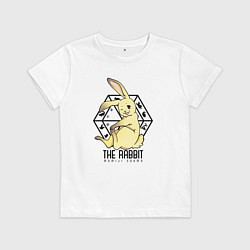 Футболка хлопковая детская The Rabbit Momiji, цвет: белый