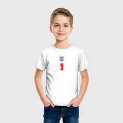 Футболка хлопковая детская Домашняя форма Гарри Кейна, цвет: белый — фото 2