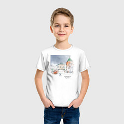 Футболка хлопковая детская Нижегородский троллейбус, цвет: белый — фото 2