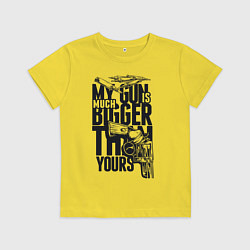 Футболка хлопковая детская MU GUN, цвет: желтый