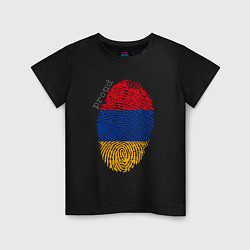 Футболка хлопковая детская Армения - Гордость, цвет: черный