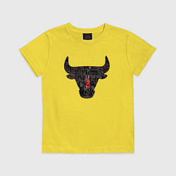 Футболка хлопковая детская Bulls - Jordan, цвет: желтый
