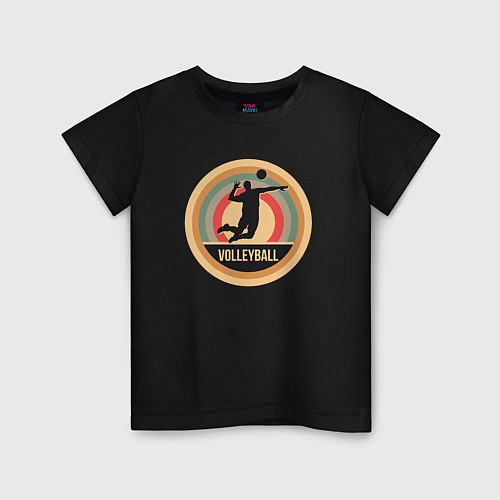 Детская футболка Спорт - Волейбол / Черный – фото 1