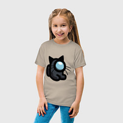 Футболка хлопковая детская Among Us, цвет: миндальный — фото 2