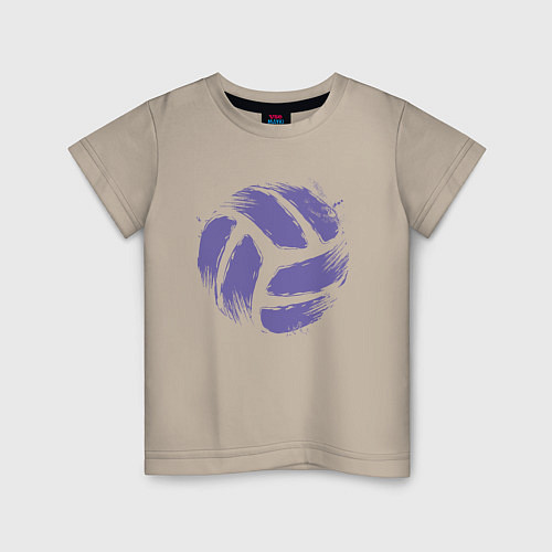 Детская футболка Мяч - Волейбол / Миндальный – фото 1