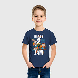 Футболка хлопковая детская Ready 2 Jam, цвет: тёмно-синий — фото 2