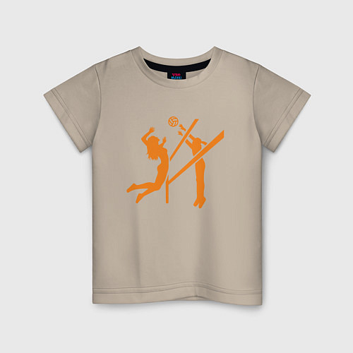 Детская футболка The Game - Volleyball / Миндальный – фото 1