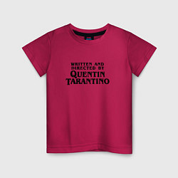 Футболка хлопковая детская Quentin Tarantino, цвет: маджента