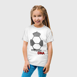 Футболка хлопковая детская FOOTBALL IN MY DNA, цвет: белый — фото 2