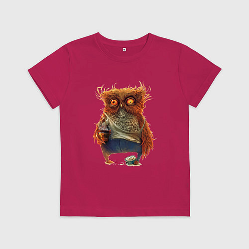 Детская футболка Замученный уставший / Маджента – фото 1