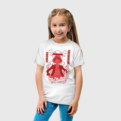 Футболка хлопковая детская Манки Д Луффи Веселый Роджер, цвет: белый — фото 2