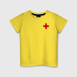 Футболка хлопковая детская Hospital Classic, цвет: желтый