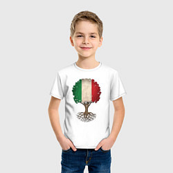 Футболка хлопковая детская Italy Tree, цвет: белый — фото 2