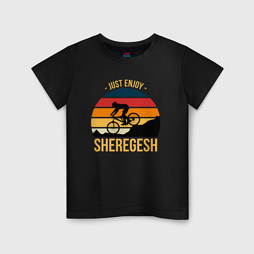 Детская футболка Just enjoy Sheregesh / Черный – фото 1