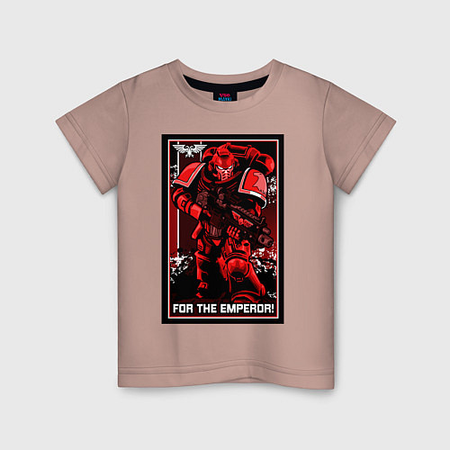 Детская футболка Постер За Императора! красны / Пыльно-розовый – фото 1