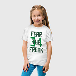 Футболка хлопковая детская Fear The Freak 34, цвет: белый — фото 2