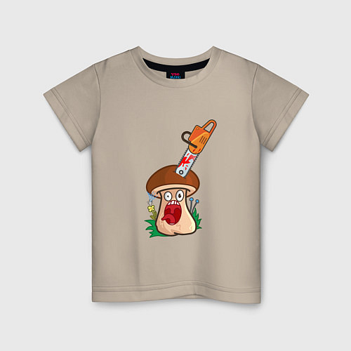 Детская футболка Испуганный / Миндальный – фото 1