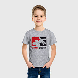 Футболка хлопковая детская Limp Bizkit, цвет: меланж — фото 2