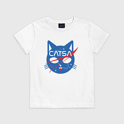 Футболка хлопковая детская CATSA, цвет: белый