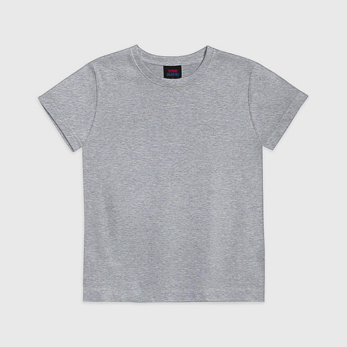 Детская футболка Вика Корона на спине / Меланж – фото 1