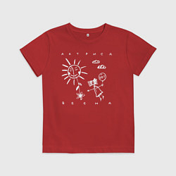 Футболка хлопковая детская DDT АКТРИСА ВЕСНА, цвет: красный