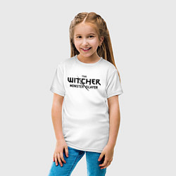 Футболка хлопковая детская Ведьмак: Охотник на Монстров, цвет: белый — фото 2