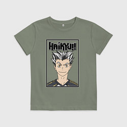 Футболка хлопковая детская Котаро Бокуто Haikyuu!!, цвет: авокадо