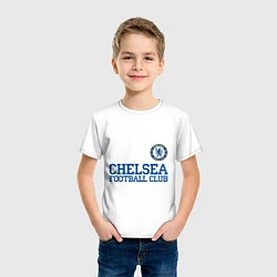 Футболка хлопковая детская Chelsea FC: Blue, цвет: белый — фото 2