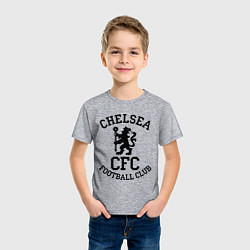 Футболка хлопковая детская Chelsea CFC, цвет: меланж — фото 2