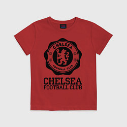 Футболка хлопковая детская Chelsea FC: Emblem, цвет: красный