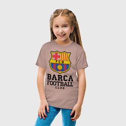 Футболка хлопковая детская Barcelona Football Club, цвет: пыльно-розовый — фото 2
