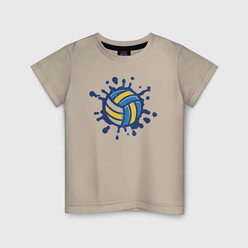 Детская футболка Волейбольный мяч / Миндальный – фото 1