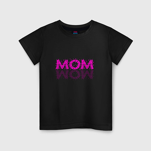 Детская футболка MOM / Черный – фото 1