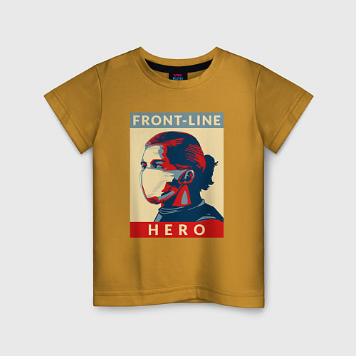 Детская футболка Front-Line Hero / Горчичный – фото 1