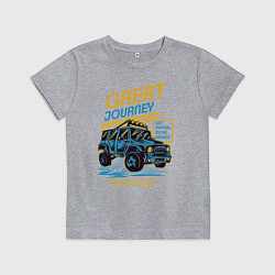 Футболка хлопковая детская Авто внедорожник, цвет: меланж
