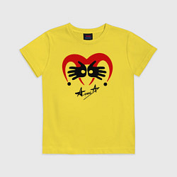 Футболка хлопковая детская Черная метка - Алиса, цвет: желтый
