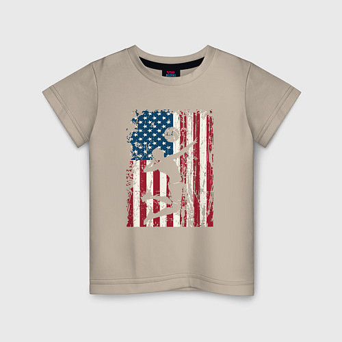 Детская футболка USA Volleyball / Миндальный – фото 1