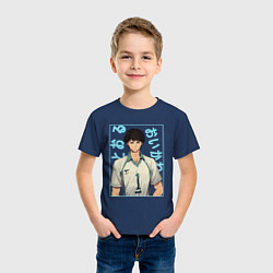 Футболка хлопковая детская ТООРУ ОЙКАВА OIKAWA TORU, цвет: тёмно-синий — фото 2