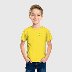 Футболка хлопковая детская Математика Число Пи, цвет: желтый — фото 2
