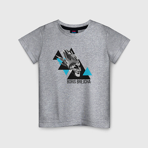Детская футболка Boris Brejcha triangles / Меланж – фото 1