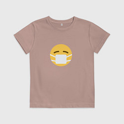 Футболка хлопковая детская Вирус, цвет: пыльно-розовый