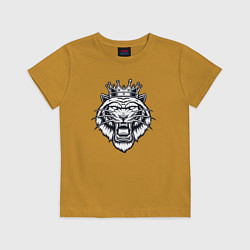 Футболка хлопковая детская King Tiger, цвет: горчичный