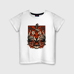 Футболка хлопковая детская Red Tiger, цвет: белый